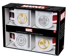Marvel Set of 4 Glass Mugs Marvel Avengers 100 ml