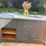 solid oak console table Image 2