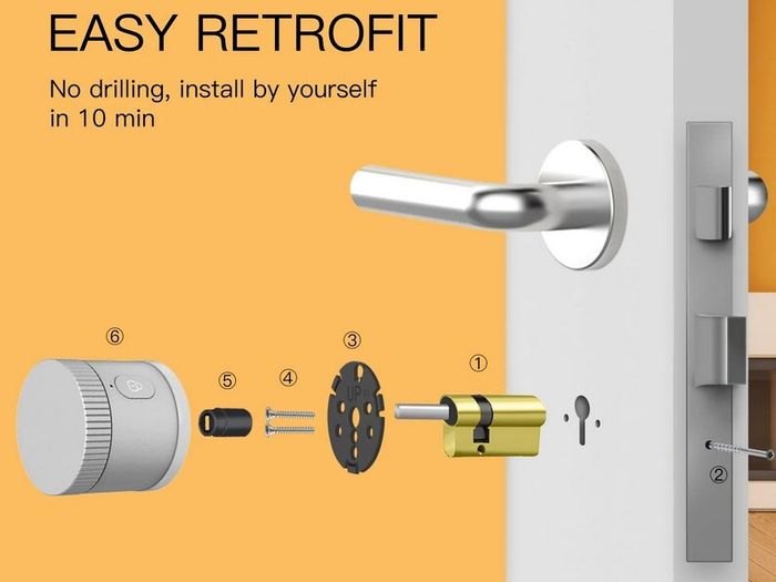 MOES Tuya Bluetooth Smart Lock Silver