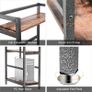 _Desk with shelves, 55 inch industrial style PC desk, computer table made of wood and metal, gaming desk office table for home office (vintage brown) Image 4