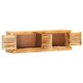 Storage Bench 128 cm Solid Mango Wood Image 5