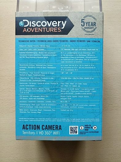 360 Degree WiFi Action Camera Territory 5 Year Warranty