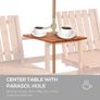 2-Seater Wooden Bench with Centre Table Image 6
