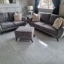 3 piece sofa 3 seater 2 seater n puff grey Image 9