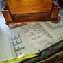 Wooden Desk Organizer features a Leather-Lined Compartment and Side Sections for Pens Image 4