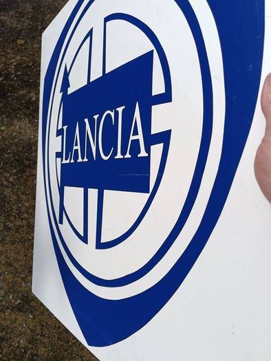 3 X Vintage Lancia Car Dealership Signs