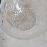 Vintage French Clear Glass Dessert Set Sunburst Pineapple Design Image 3