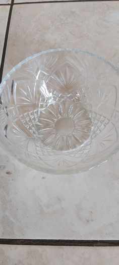 Vintage French Clear Glass Dessert Set Sunburst Pineapple Design