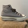 Grey 'Fleece lined' Converse Size 4 Image 3