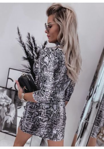 Velvet snakeskin dress