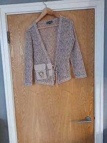 Sara Lace Crochet  Cardigan/Jacket.   S. M - 12. New - No Tag.