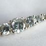 Vintage Sterling Silver 925 Tennis Bracelet  Cubic Zirconia Graduated Flexible Bangle Bracelet 16,7g Image 7