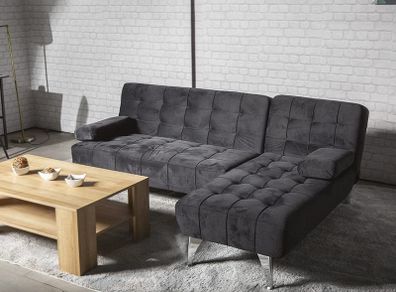 New black corner sofa bed 198cms Aroa