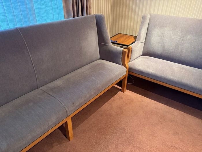 Two large waiting room benches