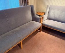Two large waiting room benches