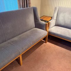 Two large waiting room benches