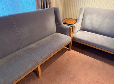 Two large waiting room benches