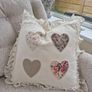 Heart feather cushion Image 2
