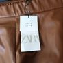 Zara Faux Leather Brown  Culottes.   S. M - 14.  B.N.W.T Image 6