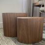 Designer Side Tables. Solid Walnut. Spain. Set of Two. As New. Image 5