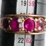 Vintage 9Ct Gold 375 Five Stone Garnet Solid Gold Ring 1,49g size S Image 6