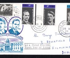 1970 Ireland Patriots 50th Anniversary of the Death of Tomas MacCurtain and Terence MacSwiney Commemorative Stamp Illustrated First Day Cover (FDC)