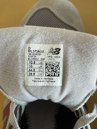New Balance 373, mens trainers size 10UK/44EU.