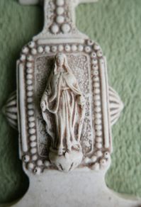 Vintage Small Wall-Mounted Christ with Esoteric Container - Unique Religious & Mystical Decor