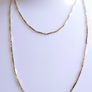 Antique Solid 18K Yellow Gold Bar-Link Chain Necklace length 23" - 5,6g Image 7