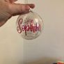 Personalised Glass Christmas baubles Image 3