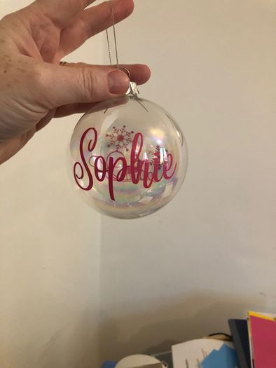 Personalised Glass Christmas baubles