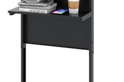 Standing Desk, Height Adjustable, Standing Seat Desk with Wheels, Mobile Standing Desk with Inclined Table Top &amp; Shelf, Laptop Table for Home &amp; Office, Black