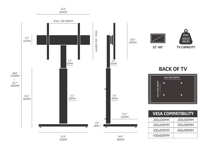 TV floor stand