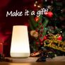 Night Light, LED Touch Bedside Table Lamp, 13 RGB Colours Changing, 5 Brightness Level Switch, Timing Function, Rechargable Remote Control Dimmable Light for Bedroom, Living Room, White Image 7