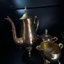 Antique Gold Plated Teapot Set Image 6