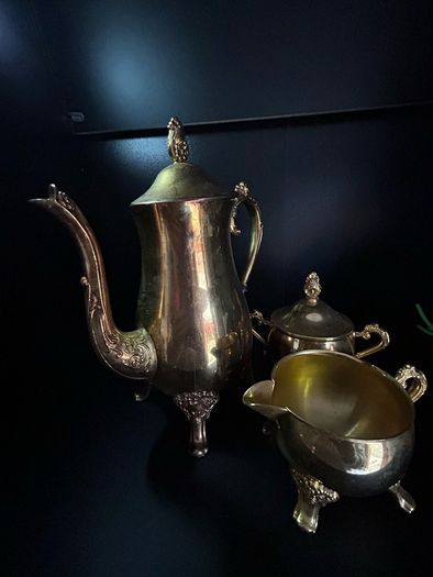 Antique Gold Plated Teapot Set