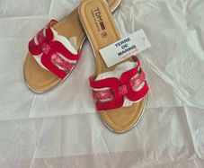 red flat sandals terre de marins (TDM)
