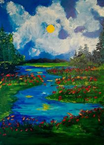Original artwork. Acrylic on 20 x 28inch canvas panel. By irish artist Gerard McGibney