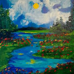 Original artwork. Acrylic on 20 x 28inch canvas panel. By irish artist Gerard McGibney