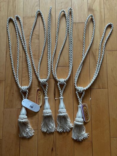 New Cream Rope Curtain Tie Backs