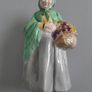 FIGURINE  - Old Lady - Carrying a Basket of Fruit Image 2