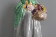 FIGURINE  - Old Lady - Carrying a Basket of Fruit