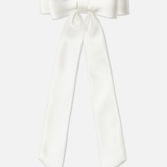 BNWT White Longline Double Satin Hair Bow