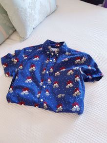 Christmas Short Sleeve Shirt - Size Small