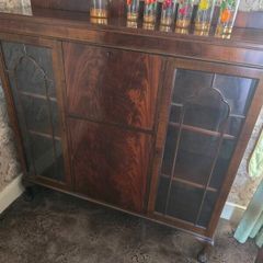 Vintage mahogany display cabinet