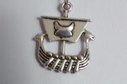 Viking Ship Pendant / Charm for Pandora Style Bracelet