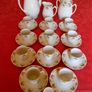 Limoges, France Vintage 26 Piece Gold Leaf Coffee Set. Image 4