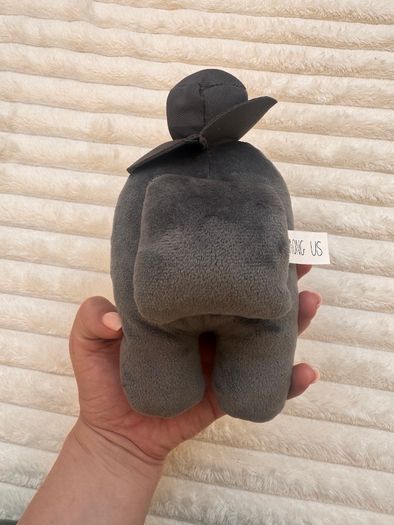 Among Us Grey Plush Soft Toy With Hat Gray  Toikido approx. 20 cm. Used Please see photos