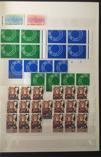 1970-1990s Ireland Used and Mint in Blue 32 page 16 leave Stamp Stockbook