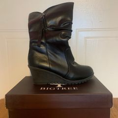Black wedge Boots